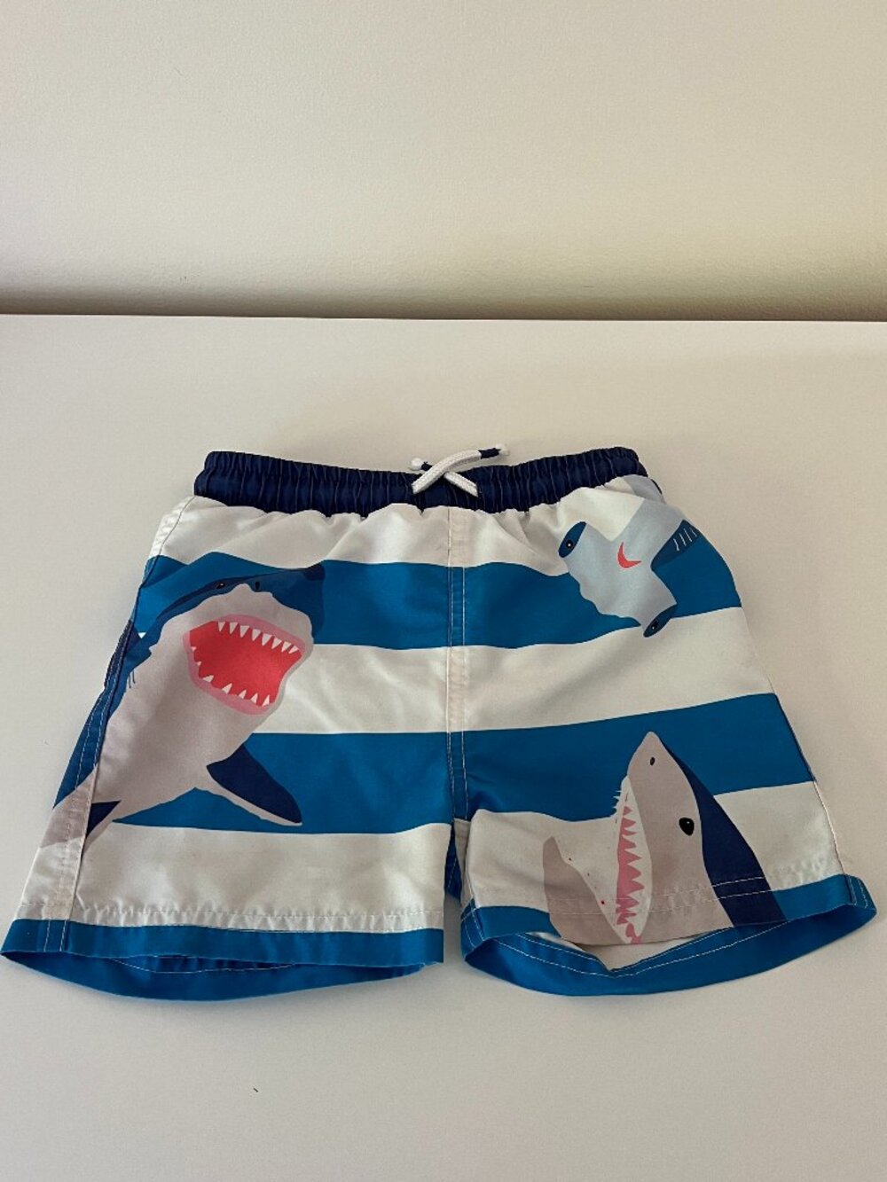 Mini Boden Sharks Swim Trunks | Size 3T